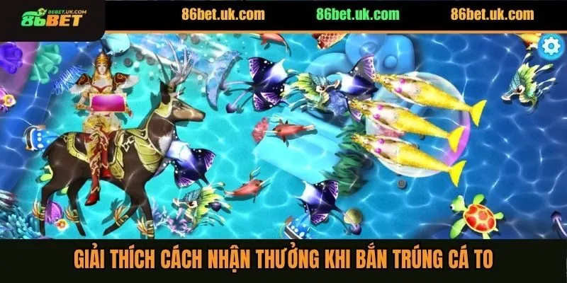 Cách Nhận Thưởng Khi Bắn Trúng Cá To Tại Nhà Cái 86BET 2 Giải thích cách nhận thưởng khi bắn trúng cá to